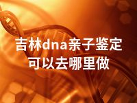 吉林dna亲子鉴定可以去哪里做