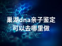 巢湖dna亲子鉴定可以去哪里做