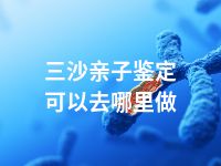 三沙亲子鉴定可以去哪里做