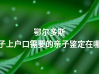 鄂尔多斯孩子上户口需要的亲子鉴定在哪做