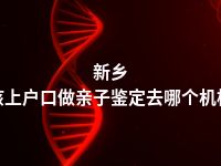 新乡小孩上户口做亲子鉴定去哪个机构做