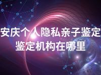 安庆个人隐私亲子鉴定鉴定机构在哪里