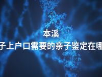 本溪孩子上户口需要的亲子鉴定在哪做