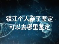 镇江个人亲子鉴定可以去哪里鉴定